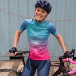 Kleurrijke wielerkleding voor vrouwen
